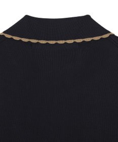 YECCA VECCA 配色フリルカーディガン