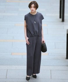 ICB L FluidBackSatin ワイドストレートカーゴパンツ