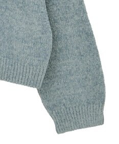 earth music&ecology ベロアフーディージップニットカーディガン