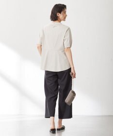 J.PRESS LADIES プレーティングジャージー ペプラム カットソー