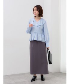 Te chichi ラッフルフリルペプラムブラウス