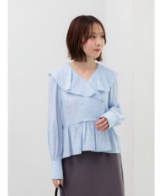 Te chichi ラッフルフリルペプラムブラウス