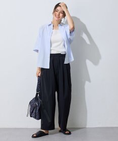 ANY L 【洗濯機可/ウエストゴム】撥水バレルパンツ