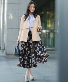 ANY SIS L フラワータック スカート