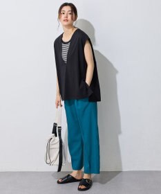 ANY L 【洗濯機可/接触冷感/UVカット】Ｖネックチュニック