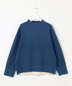 自由区 【WEB限定カラーあり】【セットアップ対応・洗える】レーヨンストレッチモックネック ニット
