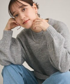 Green Parks スパンコールニットプルオーバー