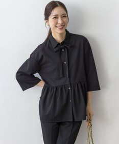 組曲 S ジョーゼットジャージーボウタイチュニック ブラウス