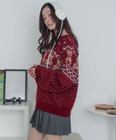 WEGO ノルディックベアニットプルーバー