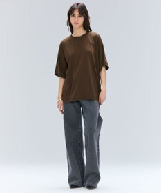 BEIGE， 【BEIGE,ecru/WEB限定・洗える】FINE DRY TOUCH / ねじりデザインコットンオーバーサイズTシャツ