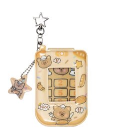 WEGO 【痛バ＆推し活グッズ】チャーム付きゆるアニマルガラケーカードホルダーキーホルダー
