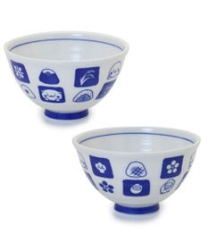 Mother garden しろたん ごはん粒がくっつきにくい ご飯茶碗 《大盛》 《顔ぼん柄/しろたん＆らっこいぬ柄》 単品