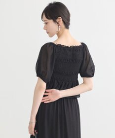 earth music&ecology ＳＥＴ２点フロッキードットブラウス＋スカート