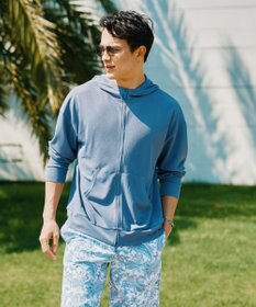 San-ai Resort（三愛水着楽園） ★新色ブルー入荷【UPF50＋】　ユニセックス　サーマルラッシュパーカー　S・M・L　【Reir（レイール）】