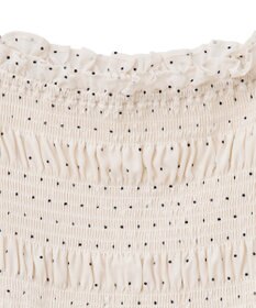 earth music&ecology ＳＥＴ２点フロッキードットブラウス＋スカート