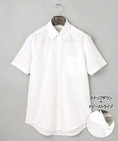 GOTAIRIKU 春夏向け【形態安定】SUMMERPREMIUMPLEATS_スナップダウンカラー 半袖ドレスシャツ(26年モデル)