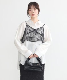 earth music&ecology ＳＥＴ２点レースビスチェ＋シャツ