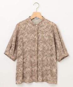 組曲 【WEB限定】フラワーボーダージャカードプリント ブラウス