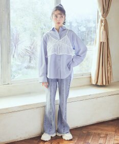 earth music&ecology ＳＥＴ２点レースビスチェ＋シャツ