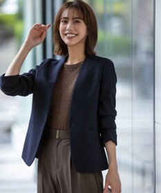 ANY SIS ビューティサーモ2WAYストレッチ ノーカラージャケット