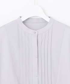 J.PRESS LADIES L シャツジャージー バンドカラー カットソー