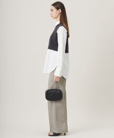 ICB L 【2WAY・洗える】シャツクロスコンビニットプルオーバー