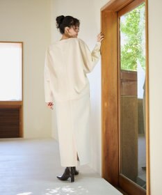 #Newans 【洗濯機可能/セットアップ】ナローシルエットエアリースカート