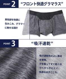 WACOAL MEN ボクサーパンツ　風が通ってムレ軽減。　ダブルエアスルータイプ　吸汗速乾　ショート丈　前閉じ　/ブロス　GT3360