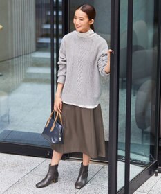 J.PRESS LADIES 【WEB限定・洗える】BARTOLOZZI ポリエステルレザーII スカート