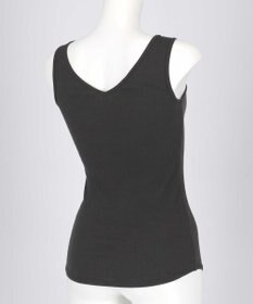 une nana cool 綿100% リブ編みコットン タンクトップ