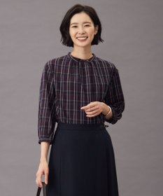 J.PRESS LADIES L TW ストライプ＆チェック カットソー