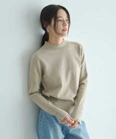 YECCA VECCA 袖口釦リブMIXニット