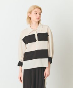 GRACE CONTINENTAL バイカラーポロトップ