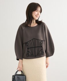 Green Parks ■ESCAR コルセットコード刺繍プルオーバー