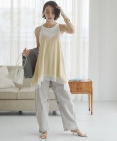 WEGO 【ANGIE VINTAGE】バレルレッグデニムパンツ