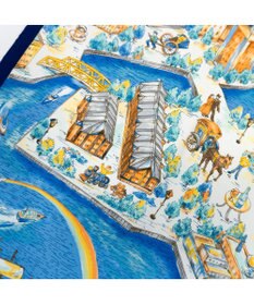 Marca 【伝統横濱スカーフ】YOKOHAMA MINATOMIRAI  大判 シルクツイル スカーフ
