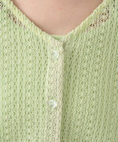 earth music&ecology ＳＥＴ２点レースカーディガン＋レイヤードインナー