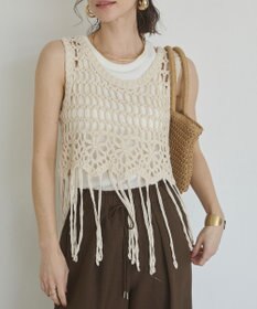 WEGO 【ANGIE VINTAGE】クロシェフリンジベスト