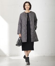 洗える】高密度タフタ キルティング ロング コート / J.PRESS LADIES