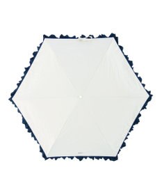 MOONBAT estaa 晴雨兼用 折りたたみ傘 バイカラーフリル 日傘 遮光 遮熱 UV