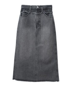 earth music&ecology ウエストフリンジデニムスカート