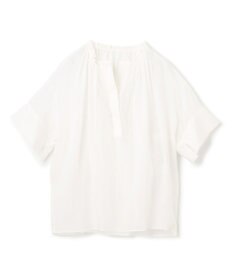 BEIGE， LILAC / ギャザーブラウス