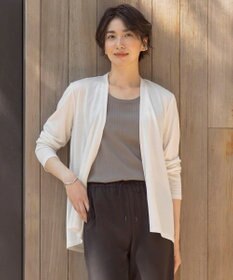 J.PRESS LADIES セルロースジャージー ミディ丈 カーディガン