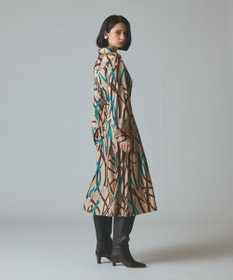 GRACE CONTINENTAL ベルトプリントシャツドレス