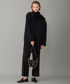 ICB L ウールリバー ストール付きノーカラーコート