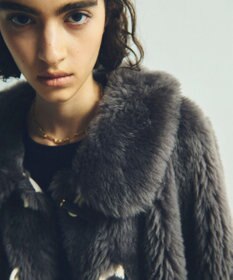 GRACE CONTINENTAL ウールボアショートコート