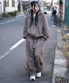 WEGO 【ユニセックス着用ITEM/MLサイズ展開】スウィッチングZIPパーカー