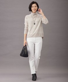 J.PRESS LADIES 【洗える】SEMI WORSTED WOOL バスクボーダー ニット