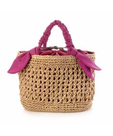 UNBILLION カシュカシュ cachecache / 下がりリボン柄編みトート