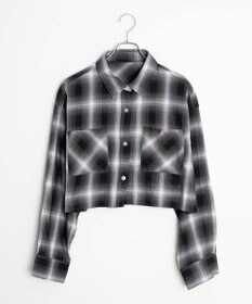 WEGO オンブレチェックショートシャツ